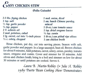 Easy Chicken Stew (Pollo Guisado)