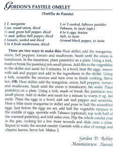 Gordon’s Pastele Omelet (Tortilla de Pastele)