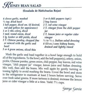 Kidney Bean Salad (Ensalada de Habichuelas Rojas)