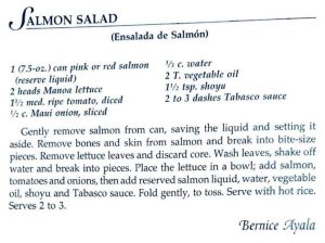 Salmon Salad (Ensalada de Salmon)