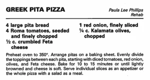 Greek Pita Pizza