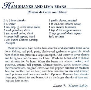 Ham Shanks and Lima Beans