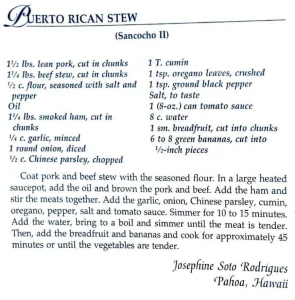 Puerto Rican Stew (Sancocho II)