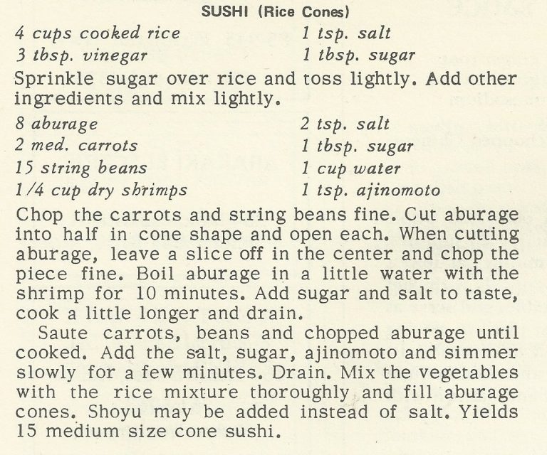 Sushi (Rice Cones)