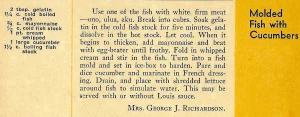 Molded Fish with Cucumbers