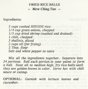 Fried Rice Balls