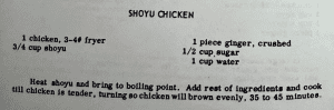 Shoyu Chicken