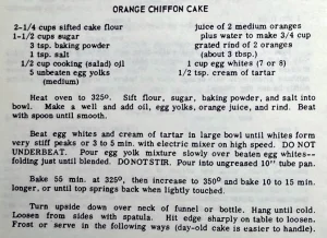 Orange Chiffon Cake