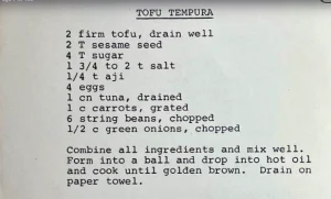TOFU TEMPURA