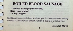 BOILED BLOOD SAUSAGE