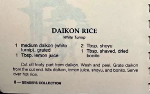 DAIKON RICE (White Turnip)
