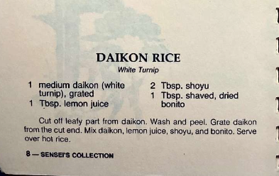 DAIKON RICE (White Turnip) - Kau Kau Chronicles