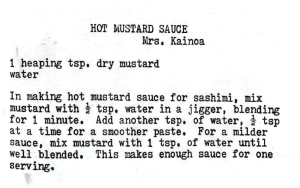 HOT MUSTARD SAUCE