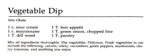 Vegetable Dip