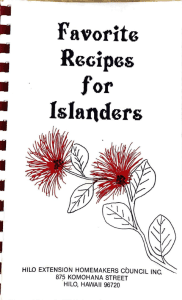 1989: Favorite Recipes for Islanders (Hilo County Home Demonstration Council)